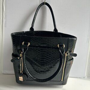 Pink House Toronto Canada Crocodile Embossed Satchel/Shoulder/Crossbody bag